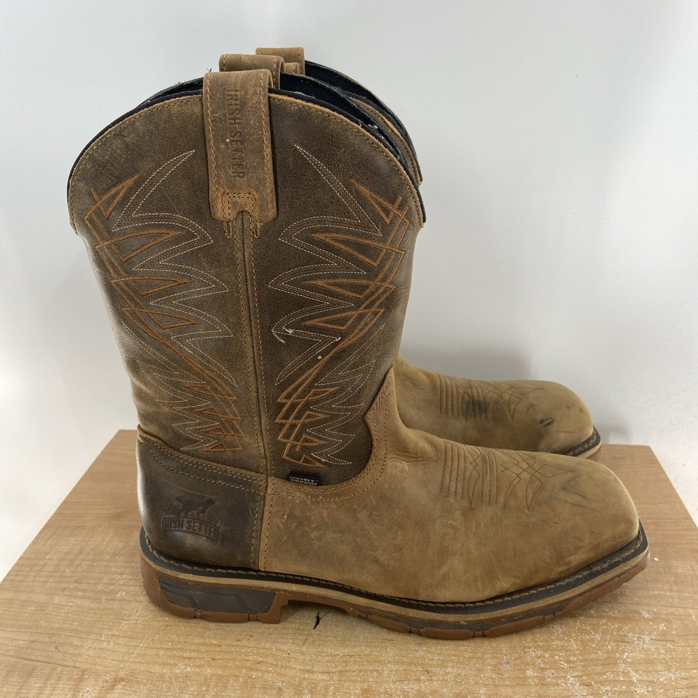 Irish Setter Men's Marshall Steel Toe Brown Boots Size 12 E2 83912 EUC